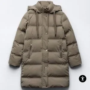 Zara | Jackets & Coats | Wind Protection Hooded Puffer